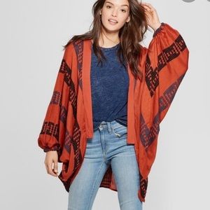 Universal Thread Cocoon Kimono Aztec Print Sweater